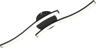 Image de Plafonnier LED BRILONER LEUCHTEN GO, 6 W, 480 lm, IP20, noir, métal-plastique, 55,5 x 12 x 7 cm