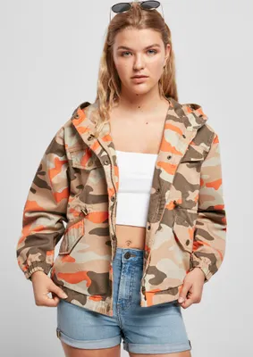 Produktbild von Urban Classics TB3429  Ladies Oversized Camo Parka Jacket, Größe:M, Farbe:brick camo