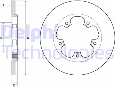 Produktbild von 2x DELPHI Bremsscheibe BG4681C für FORD Transit V363 Kastenwagen (FCD FDD)