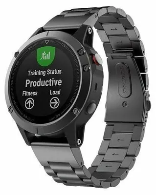 Immagine prodotto di Cinturino in acciaio nero per smartwatch, 22 mm