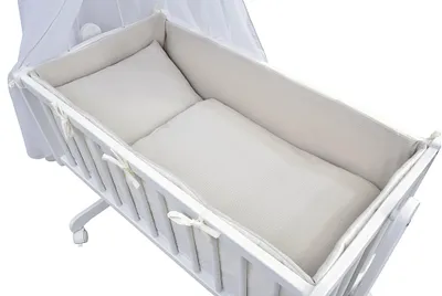 Produktbild von Baby-Delux Wiegenset Bettwäsche Set 6-tlg Interlock Soft Touch für Babywiege Hellbeige (ohne Wiege)