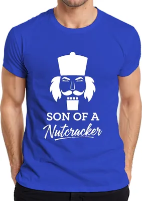 Obrázok produktu pre SON OF A Nutcracker Vianočný Luskáčik vtipné humorné pánske tričko, modré, XL