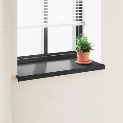 Produktbild von Fensterbank Schwarz mit Holzmaserung 80 x 40 x 4,5 cm PVC