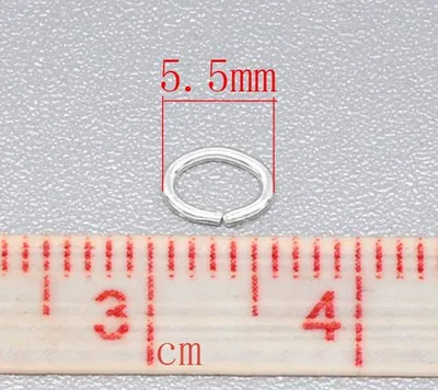 Produktbild von 100 Verbindungsringe, Biegeringe, Binderinge 5,5x4 mm silbern