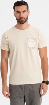 Produktbild von Ombre Clothing Kurzarmhemd für Männer Antoniakiou beige S