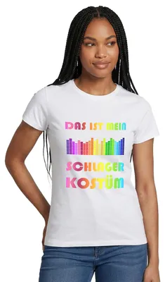 Produktbild von Spreadshirt Schlager Kostüm | Karneval Frauen T-Shirt, XXL, Weiß
