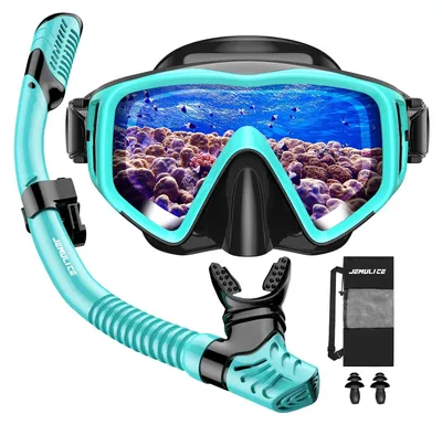 Immagine prodotto di Kit per snorkeling per adulti, completo di maschera e boccaglio secco