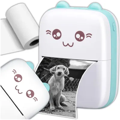 Immagine prodotto di Mini stampante KRUMAD - Stampante termica Bluetooth wireless per smartphone, 200 DPI, stampante fotografica, ideale come regalo per ragazze adolescenti