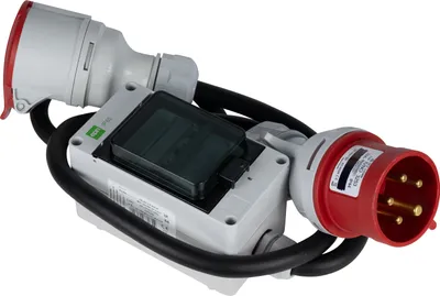 Produktbild von CEE Starkstrom Adapter 32A auf 16A mit Phasenwender 241201/S
