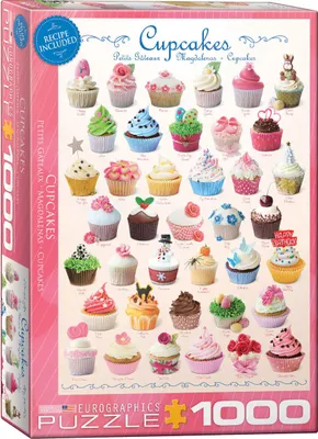 Produktbild von 1000 Teile Puzzle - Puzzle - Köstliche Cupcakes in 1000 Farben + DeLuxe 3er Set Puzzle Zubehör