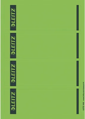 Produktbild von Leitz PC-beschriftbare Rückenschilder für Qualitäts-Ordner 180°, Standard- und Hartpappe-Ordner, Grün, Rechteck, Ring binder, Papier