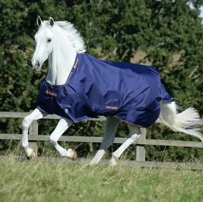 Produktbild von Bucas Outdoordecke 150g Therapy Turnout Therapiedecke Navy/Orange 135