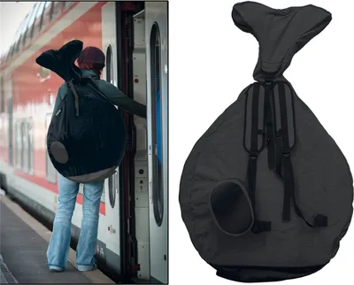 Produktbild von QU-AX Rucksack für Einrad 20\" für Einrad, schwarz
