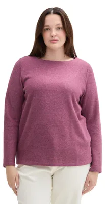 Obrázok produktu pre Tom Tailor, dámska mikina z materiálu riep, s gombíkmi, model 35895 – ružová, zamatová farba, veľkosť XXS