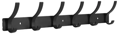 Kapstok Wandmontage 12 Haken Aluminium 40 cm Schwarz