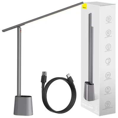 Zdjęcie produktu dla Baseus Smart Eye Bezprzewodowa Biurkowa Lampka Led Z Akumulatorem 2200 Mah Szary (Dgzg-0G)