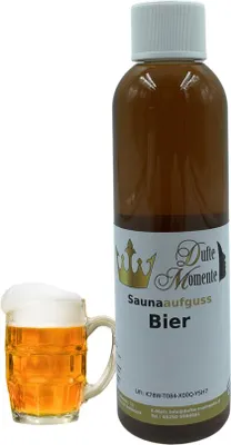 Produktbild von Dufte Momente | Saunaduft Konzentrat Bier 250ml | naturreine und natürliche ätherische Öle | vegan und ohne Tierversuche