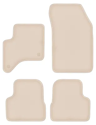 Produktbild von DURBAN Beige Velours-Fußmatten-Set für Fiat 600 Hybrid (2024-)