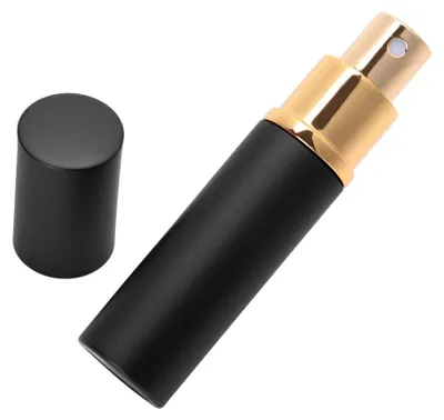 Produktbild von 10 ml nachfüllbare Parfümflasche, tragbar, leer, Pumplotion, Zerstäuber, Schwarz