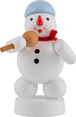 Obrázek produktu pro Vánoční dekorace sněhulák zpěvák výška 8cm NOVINKA