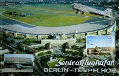 Produktbild von Blechschild Flughafen Berlin Tempelhof Zentralflughafen Airport Schild Nostalgieschild