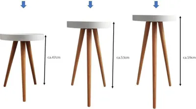 Produktbild von HOOZ Beistelltisch mit Rosenmuster 3er Set