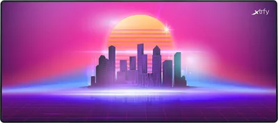 Obrázek produktu pro CHERRY XTRFY GP5-XL-RETROWAVE, Vícebarevný, Obrázek, Látka, Guma, Protiskluzové nožky, Herní podložka na myš