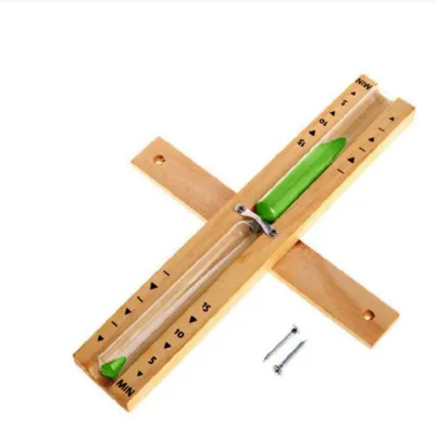 Produktbild von Sauna Sanduhr, Sanduhr Sauna Zubehör 15 Minuten, Drehbare Sauna Uhr Holz, Sauna Zeitmessgerät mit Rotierender Sanduhr mit 2 Edelstahl Schrauben