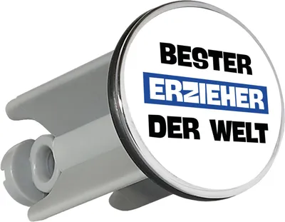 Produktbild von Huuraa Waschbeckenstöpsel Bester Erzieher der Welt 4cm höhenverstellbar Abflussstopfen Geschenkidee