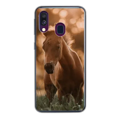 Produktbild von MuchoWow® Handyhülle Schutzhülle Hülle für Samsung Galaxy A40 Pferd - Licht - Landschaft Silikon Softcase Handy Hülle - Handy-Tasche
