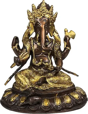Zdjęcie produktu dla Ganesh Mosiądz 2 Kolory - 2050 G; 20 cm