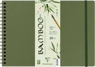 Produktbild von Clairefontaine 2x Skizzenbuch 20 Bl Bambuspapier, A4, 250g 975930C