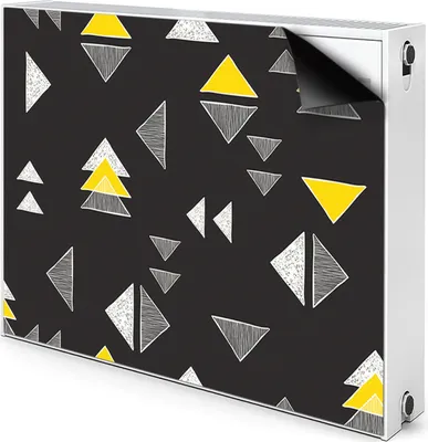 Produktbild von Magnet Heizkörperabdeckung Heizkörperverkleidung Verkleidung Abdeckung 80x60 cm  - Gezeichnete Dreiecke