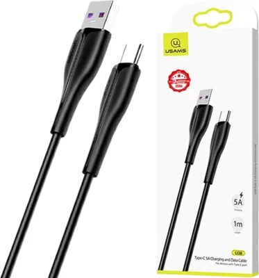 Zdjęcie produktu dla Kabel USAMS U38 USB-C 5A 1m czarny