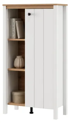 Produktbild von Galdo - Vitrine, 73x34x118h cm Mattweiß, 4 Böden