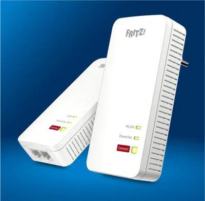 Produktbild von AVM FRITZ!Powerline 1240 AX - Wi-Fi Set - Powerline-Adapter-Kit 2-Port-Switch - 1GbE, HomePlug AV (HPAV)