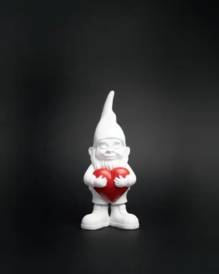Produktbild von Zwergenliebhaber-Statue, weiß, 12 cm