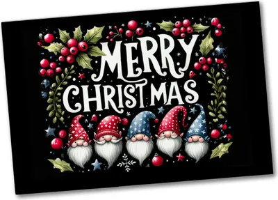 Produktbild von Wichtel Merry Christmas Souvenir Magnet eckig mit Spruch Merry Christmas