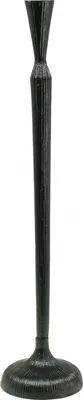 Produktbild von Eleganter Kerzenständer Schwarz Metall H59cm Ø13cm - Moderner Kerzenhalter Stabkerze - Tischdeko Wohnaccessoire