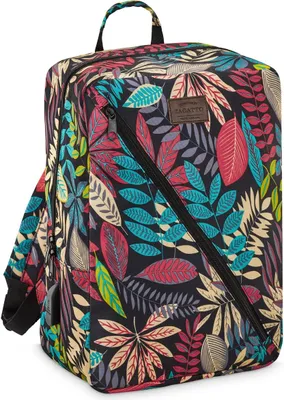Produktbild von Zagatto Bunter Reiserucksack für Flugzeug Rucksack Sportrucksack Universalrucksack für Schule Rucksack mit Blumenmotiv Szwarz Rucksack für Frauen Rucksack für Kinder 40x30x20 24 L ZG768