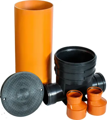 Immagine prodotto di Set di chiusini ScarMaxx DN315, larghezza 76,5 cm, 2xDN110, 2x riduzione 160/110