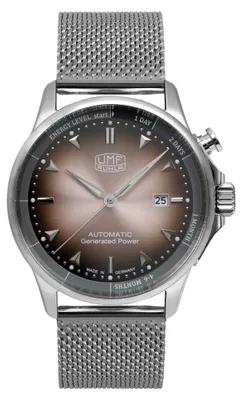 Produktbild von UMF Ruhla Autokinetic Herrenuhr 1064M-1 Ziffernblatt Altrosa Milanaiseband - 1064M-1
