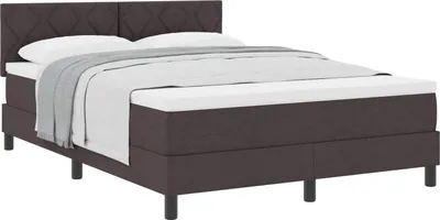 Produktbild von vidaXL Boxspringbett mit Matratze Dunkelbraun 160 x 200 cm Stoff