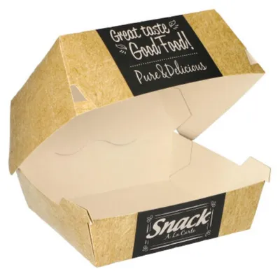 Produktbild von Burgerboxen, Pappe "pure" 7,8 cm x 11,5 cm x 11 cm "Good Food" groß