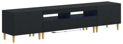Immagine prodotto di vidaXL Mobile TV a LED, 5 pezzi, modello ARNHEM, nero, realizzato in materiale composito di legno