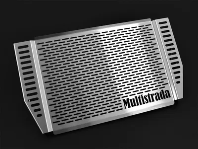 Obrázek produktu pro Kryt chladiče ZIEGER kompatibilní s Ducati Multistrada 1200 Design Logo stříbrný