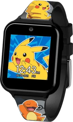 Produktbild von Kinder Smart Watch Pokemon, interaktive Kinderuhr mit Selfie Kamera, Foto & Video, Stoppuhr, 3 Hintergründe, 10 Zifferblätter, Diktiergerät, Wecker
