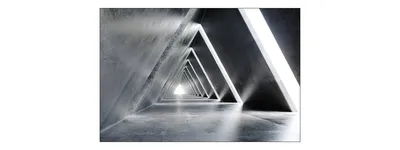Produktbild von Muralo Fototapete 3D Effekt 90 (B) x 60 (H) cm Vlies Wand Tapete Tunnel Abstraktion Optische Täuschung 3D Optik Wohnzimmer Schlafzimmer moderne Wandbild