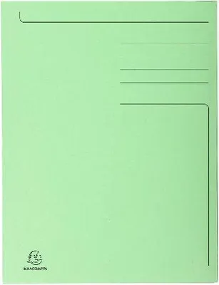 Produktbild von Exacompta 50x Aktenmappe + Index, 3 Klappen, 24,5x35cm Folio, Giftgrün, 449013E