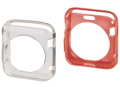 Produktbild von Schutzhüllen-Set Klar/Rot für Apple Watch 42mm Series 0/Series 1